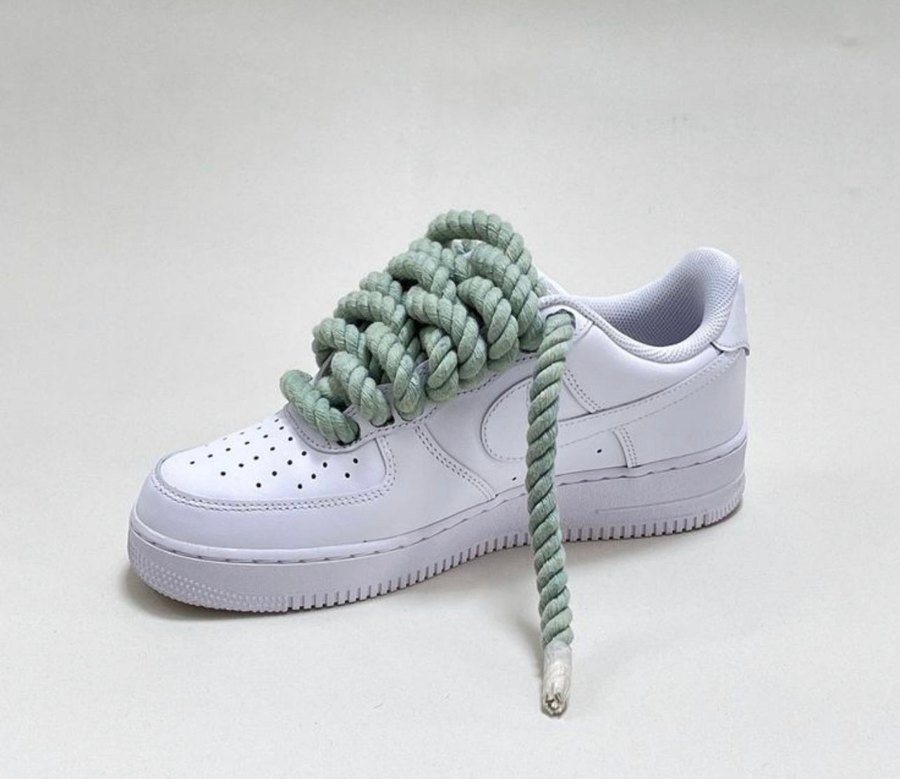 Custom Nike AIR Force 1 Sneaker - Rope Sage Green