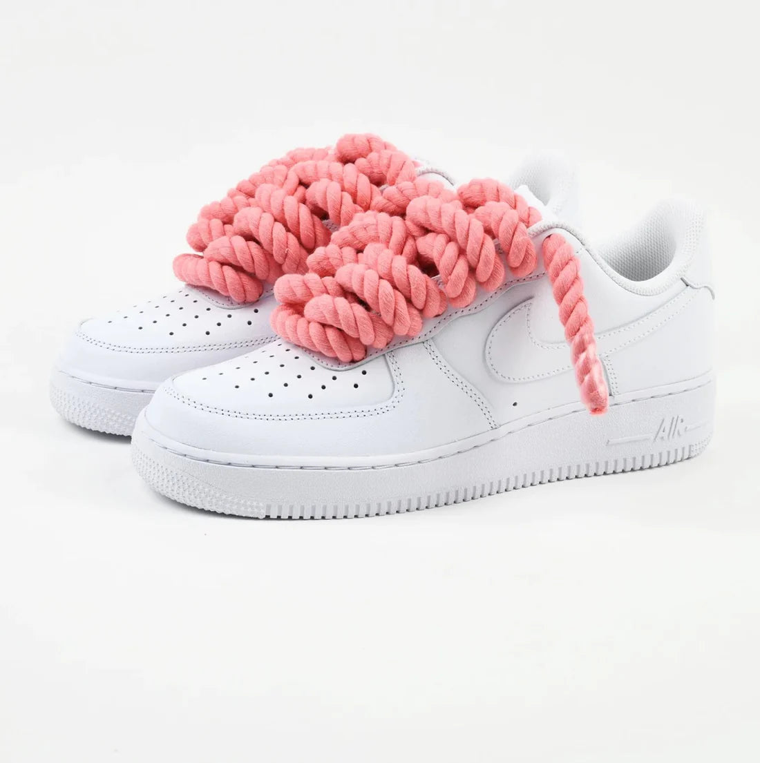Custom Nike AIR Force 1 Sneaker - Rope Pink
