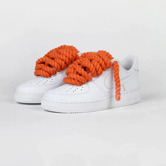 Custom Nike AIR Force 1 Sneaker - Rope Orange