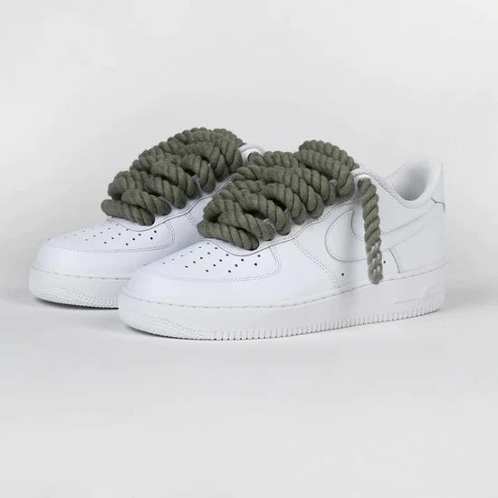 Custom Nike AIR Force 1 Sneaker - Rope Military Green